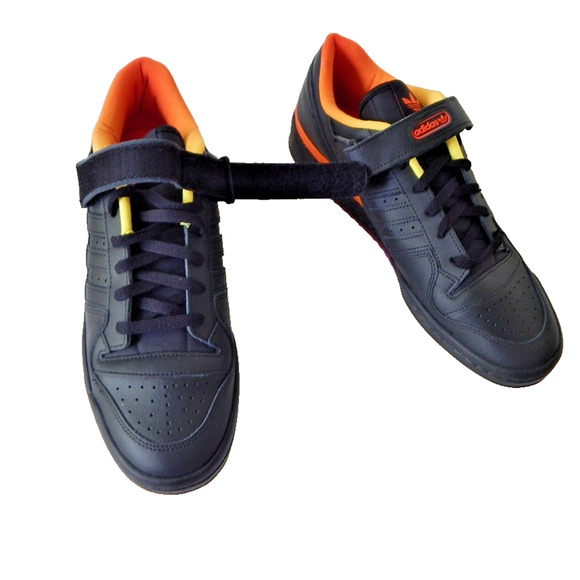NWT Adidas Originals FORUM Low Sneaker Core Black Seismic Orange Men’s 12 US - Picture 8 of 16